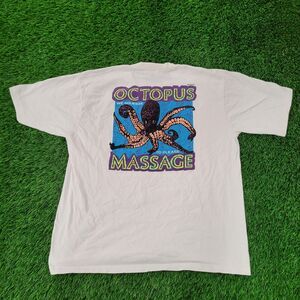 Vintage 90s Funny Naughty Massage Shirt Large 22x27 Sealife